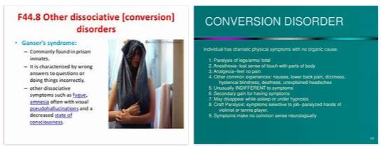 Dissociative Conversion Disorder